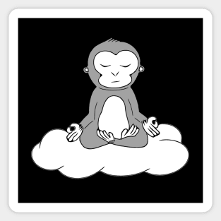 Meditating monkey Sticker